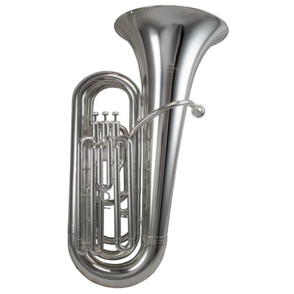 Schagerl 800S 3-Valve Compact 3/4 Bb Tuba - Silver Plated Finish