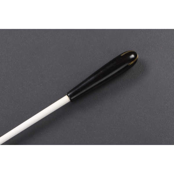 TAKT 13″ White Wooden Shaft Conducting Baton Small Ebony Tear Drop