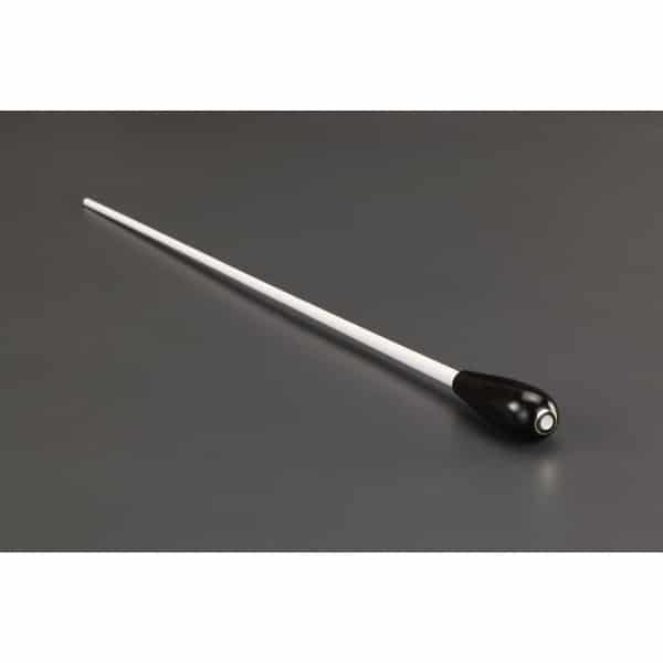 TAKT 15″ White Wooden Shaft Conducting Baton Large Ebony Tear Drop Heel with Mother of Pearl