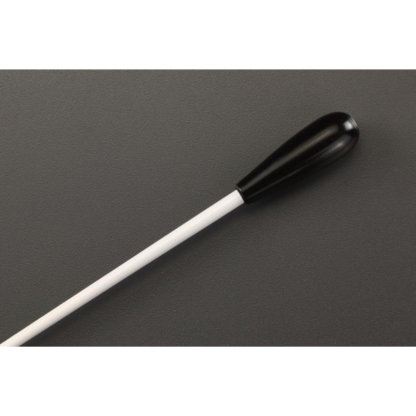 TAKT 15″ White Wooden Shaft Conducting Baton Large Ebony Tear Drop