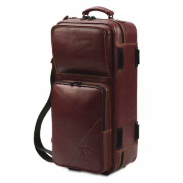 Gard Elite Fibreglass Double Trumpet Case - Leather Cherry Floater