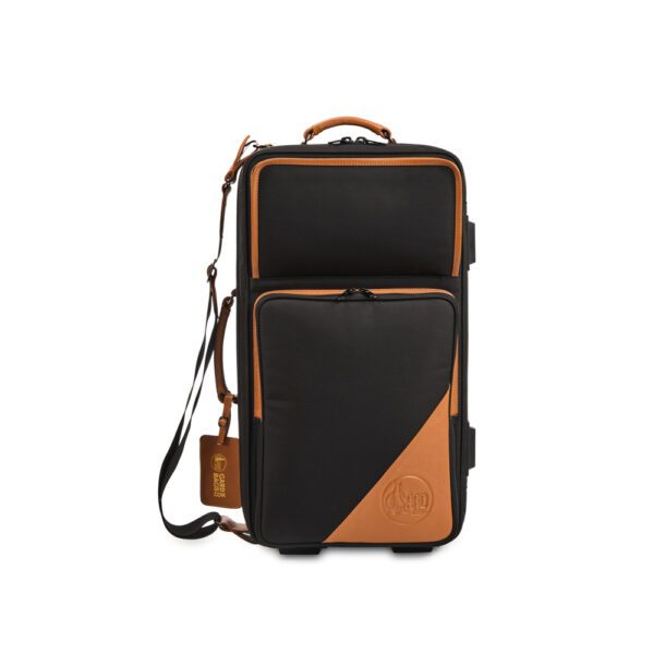 Gard Elite Fibreglass Triple Trumpet Case-Black Synthetic with Tan Trim