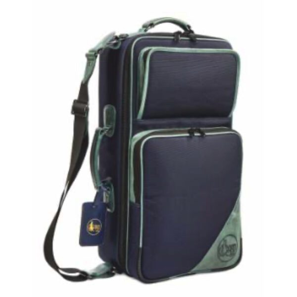 Gard Elite Triple Trumpet Gig Bag - Nylon Blue w/ Slate Green Trim